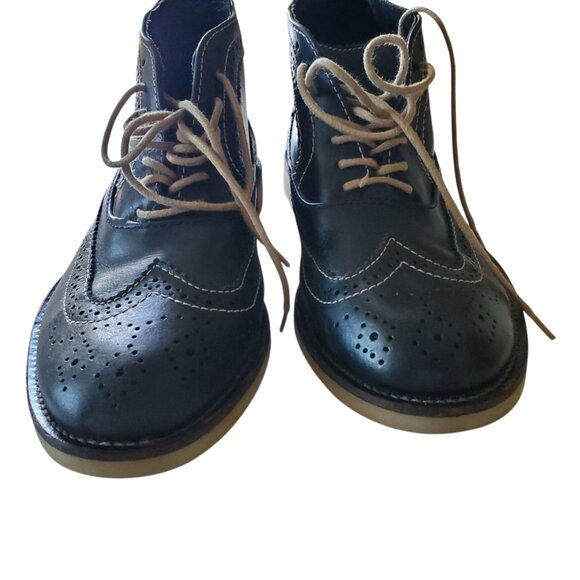 Swear Charlotte 6 made in Portugal Leather Ankle Boot Navy Blue Wing Tip Size 41 - Picture 7 of 11